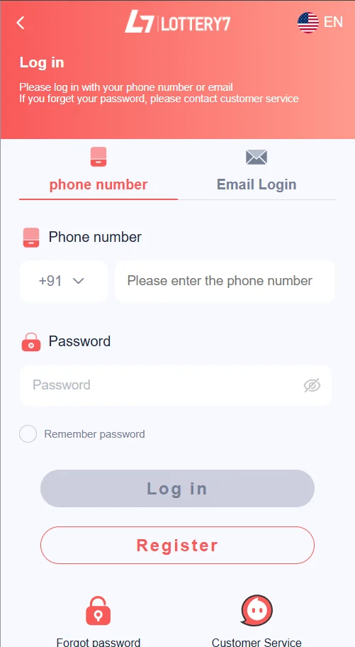 Lottery 7 Login